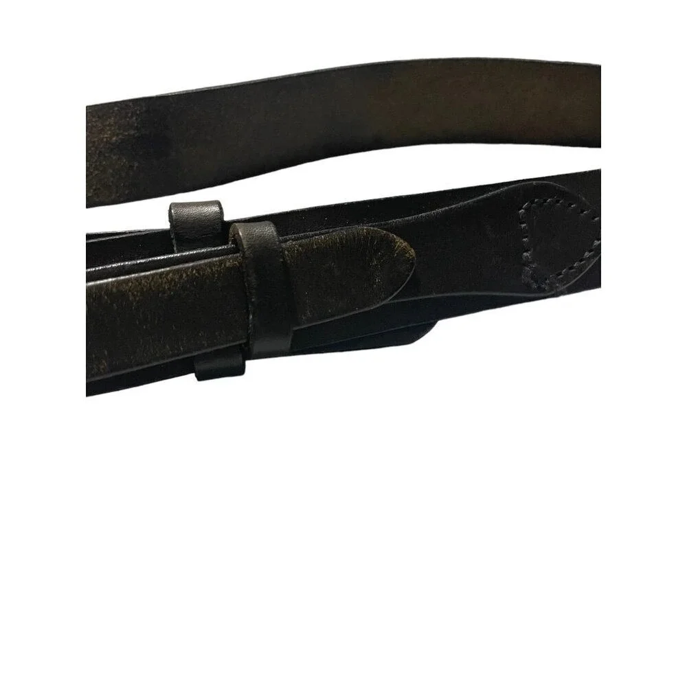 Mens Distressed Brown Synthetic Leather Belt‎ Brass Buckle 30-32 12JK0103 L